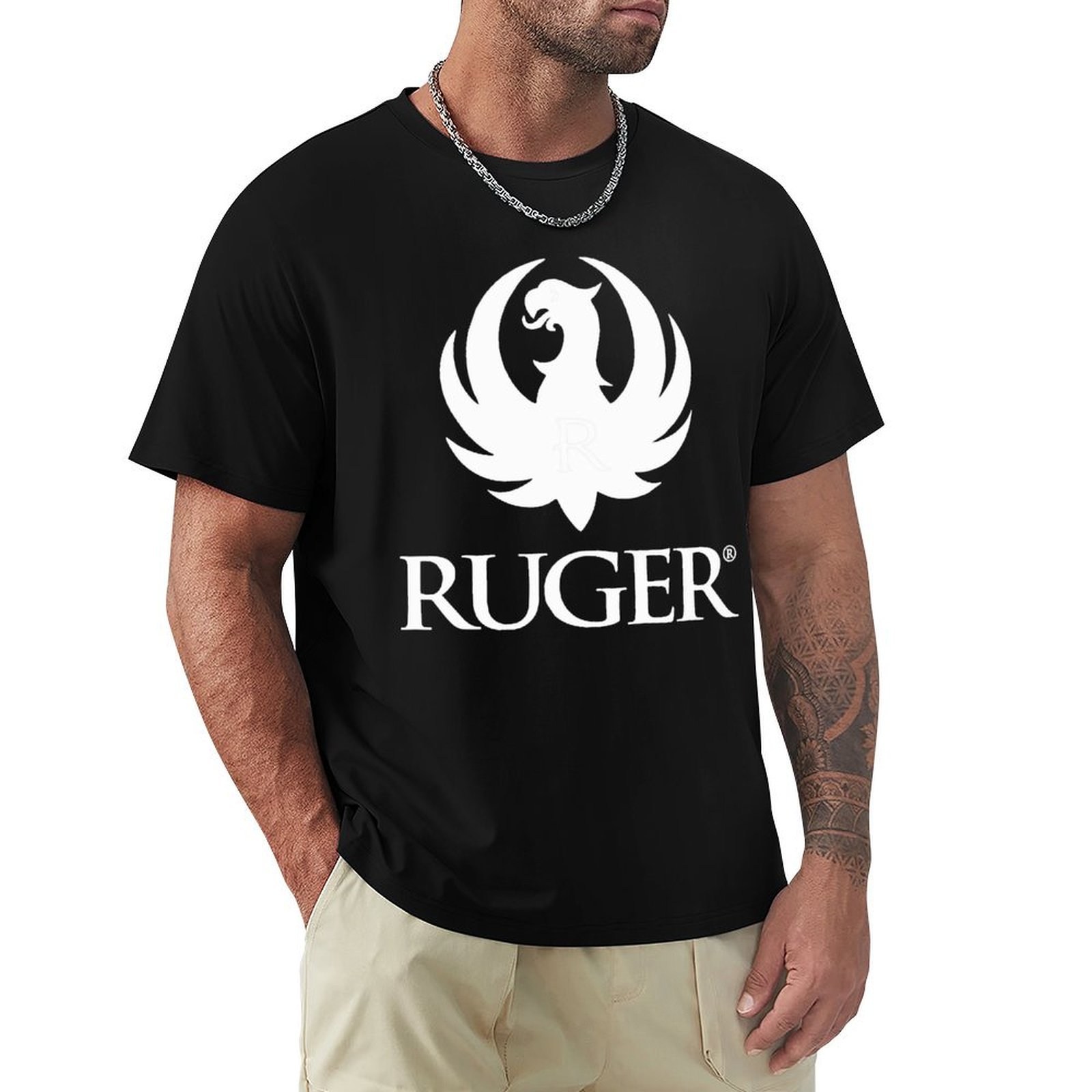 Anime Merchandise For Men - R.uger Logo Merchandise T-shirt, anime T-shirts