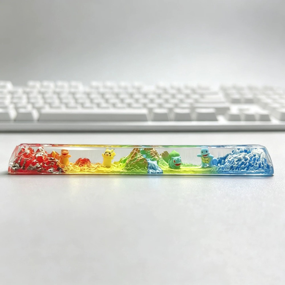 Keycap Artisan Anime - Pokémon driedimensionale toetsenbordknop Eevee hars spatiebalk